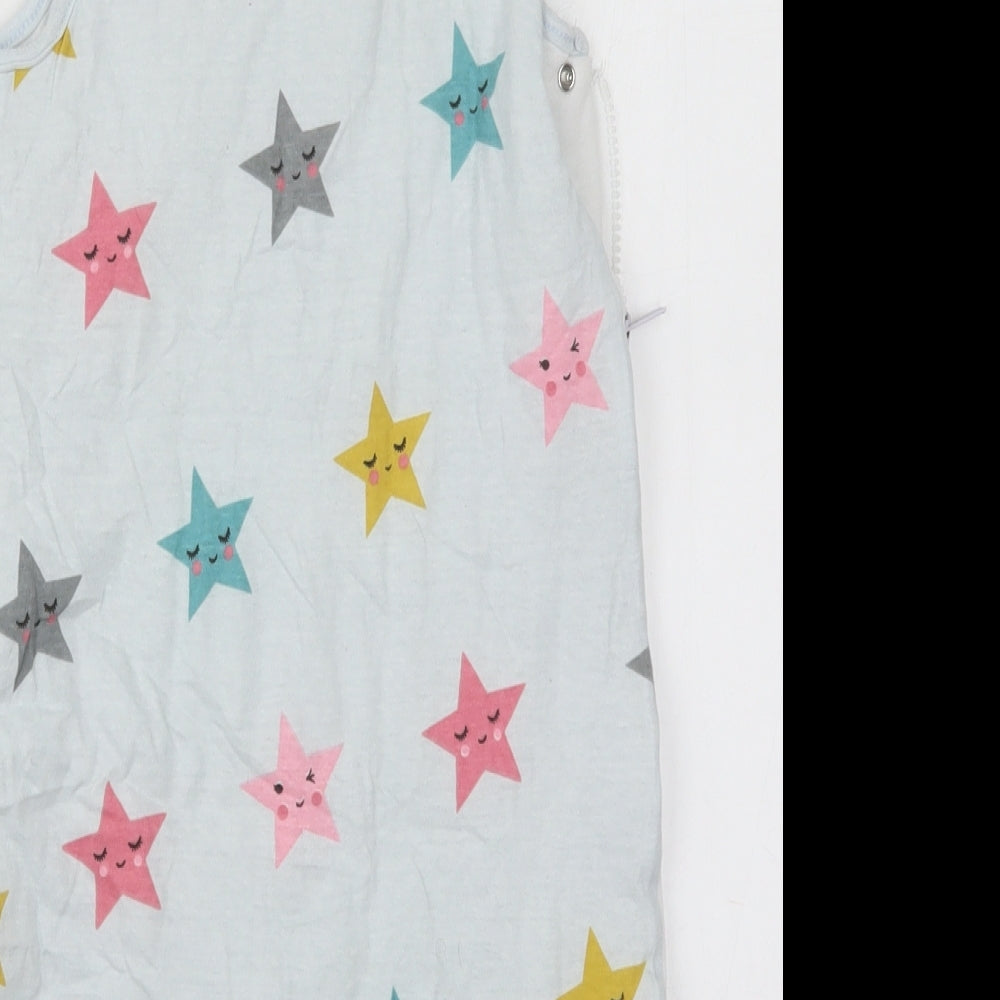 Cosatto Girls Blue Solid Cotton Cami One Piece Size 6-9 Months  Zip - Stars Sleeping Bag