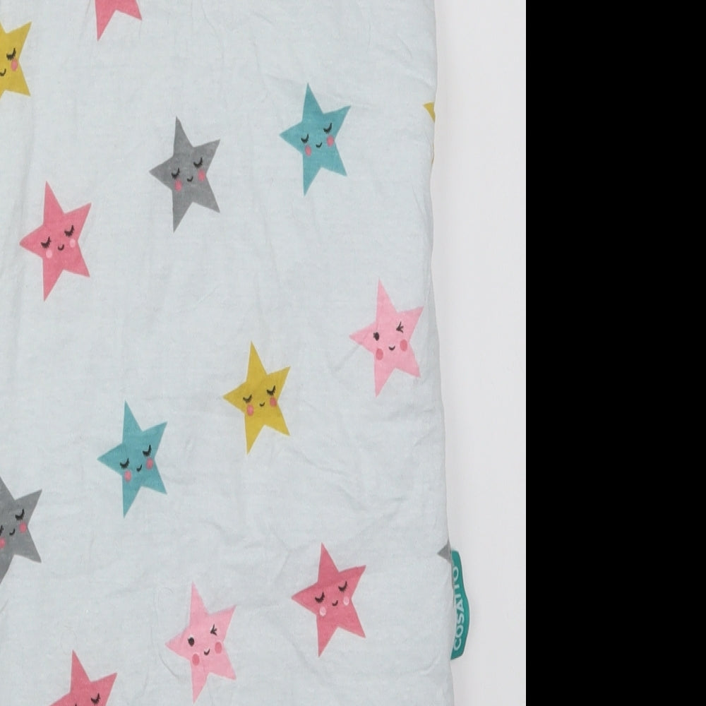 Cosatto Girls Blue Solid Cotton Cami One Piece Size 6-9 Months  Zip - Stars Sleeping Bag