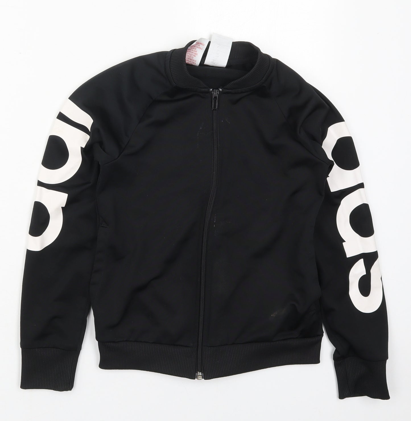 adidas Boys Black   Jacket  Size 9-10 Years  Zip