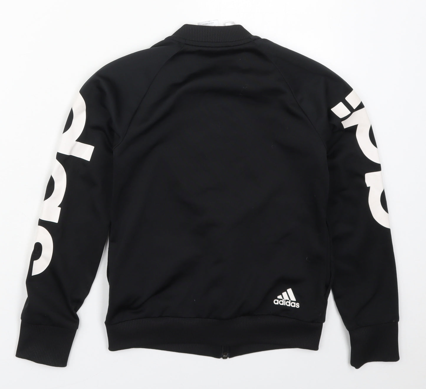 adidas Boys Black   Jacket  Size 9-10 Years  Zip