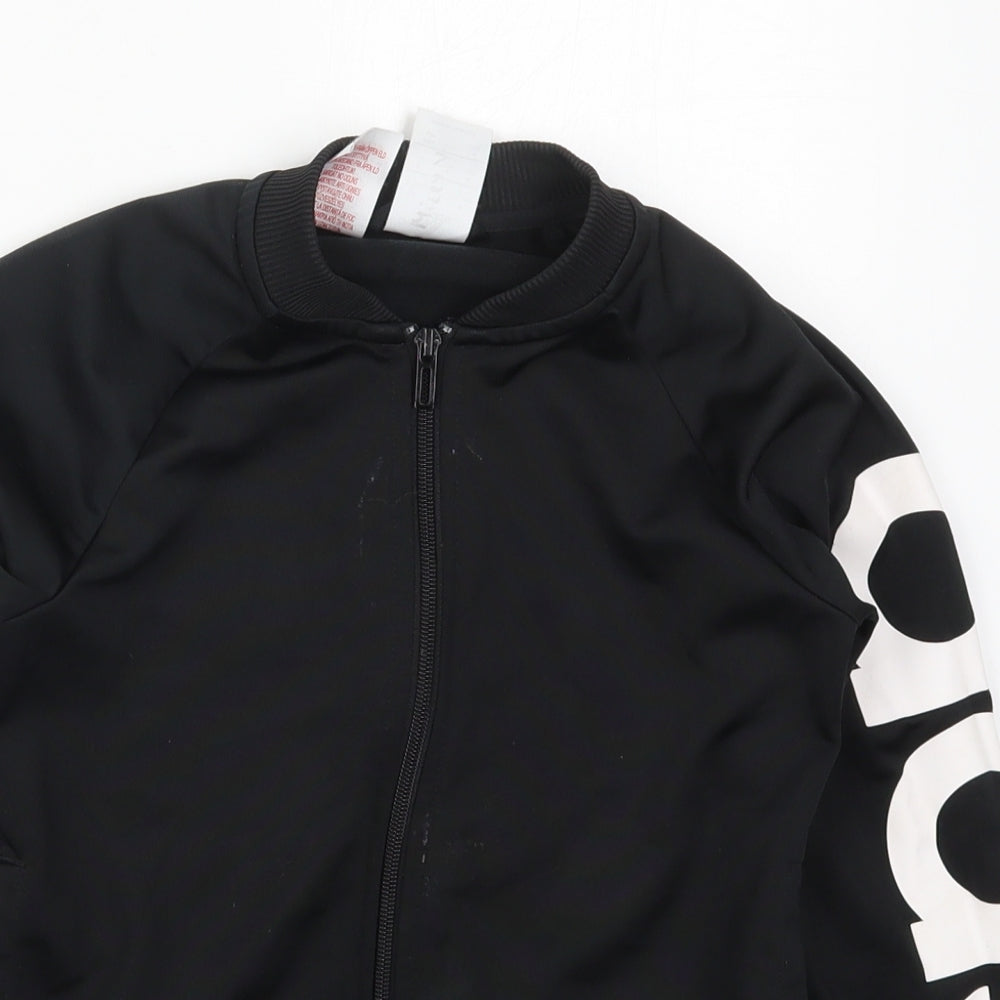 adidas Boys Black   Jacket  Size 9-10 Years  Zip