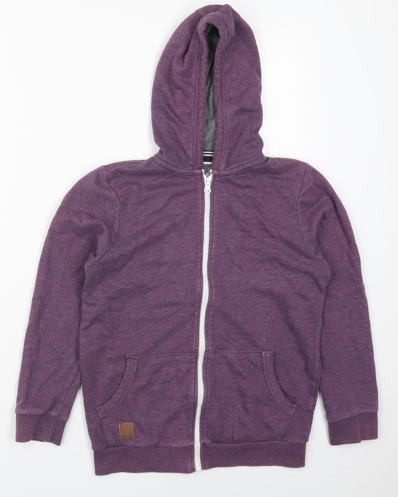TU Boys Purple  Cotton Full Zip Hoodie Size 11 Years  Zip