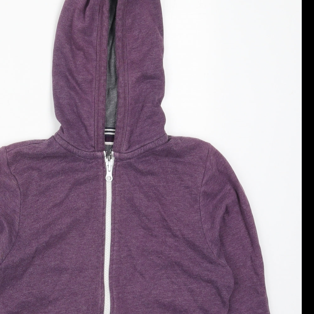 TU Boys Purple  Cotton Full Zip Hoodie Size 11 Years  Zip