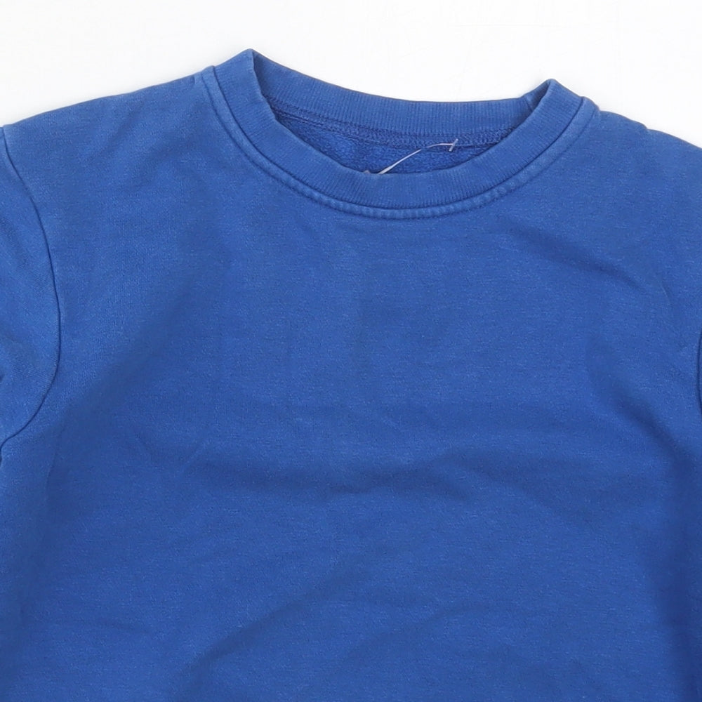 Nutmeg Boys Blue  Cotton Pullover Sweatshirt Size 8-9 Years  Pullover