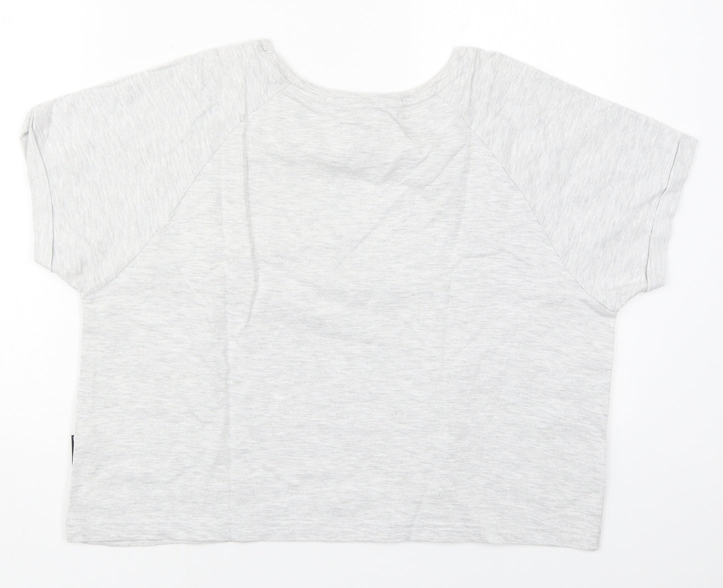 Primark Womens Grey Solid Cotton Top Pyjama Top Size 10   - All You Need is Coffee