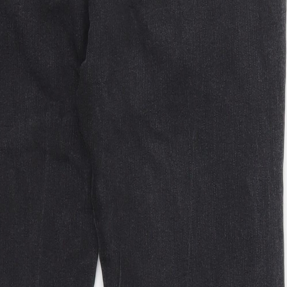 George Womens Black  Cotton Bootcut Jeans Size 14 L29 in Regular Button