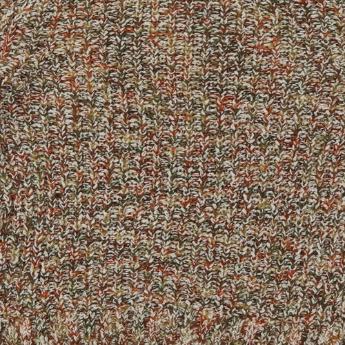 TU Womens Brown High Neck  Polyester Pullover Jumper Size 14