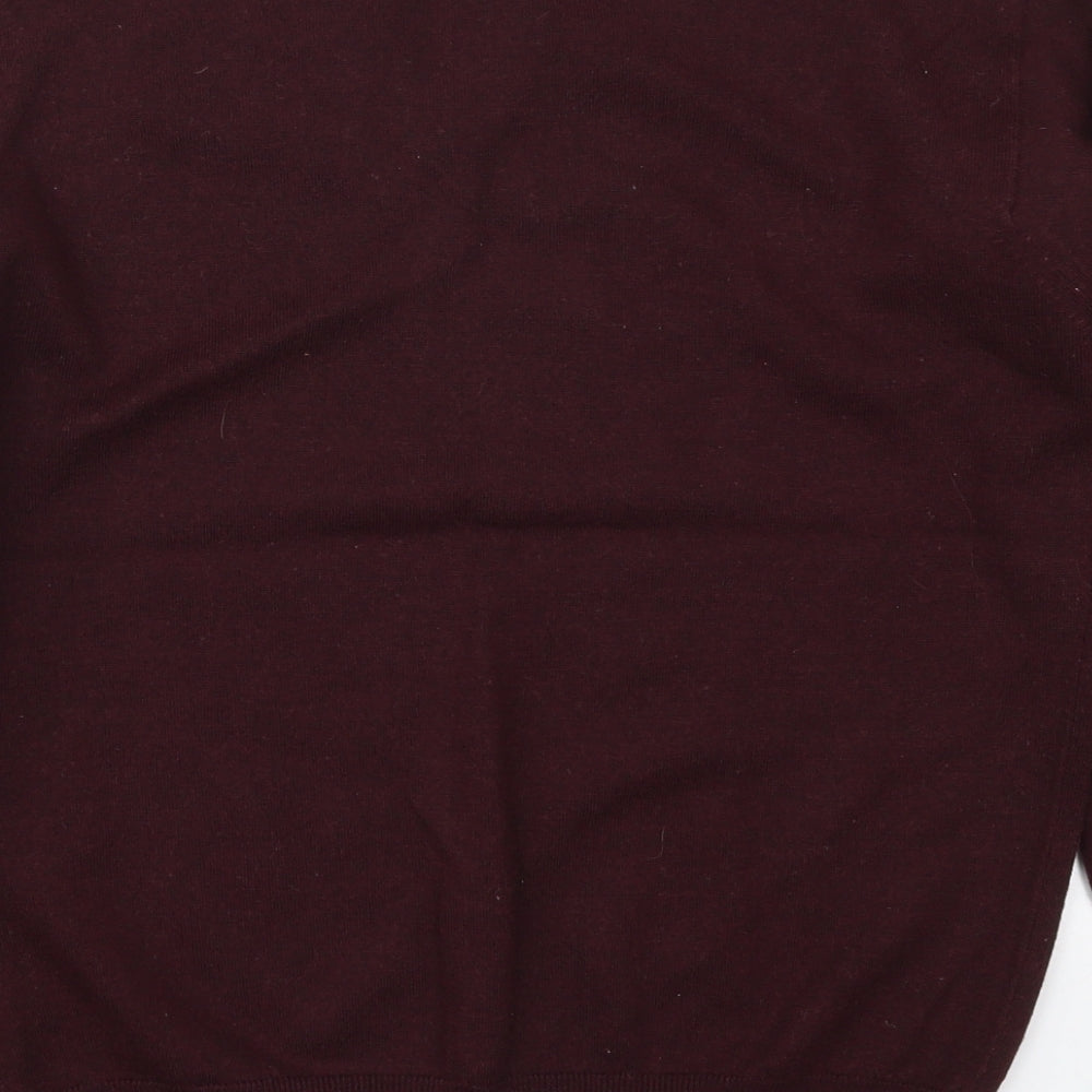 Nani Bon Mens Purple V-Neck  Wool Pullover Jumper Size S