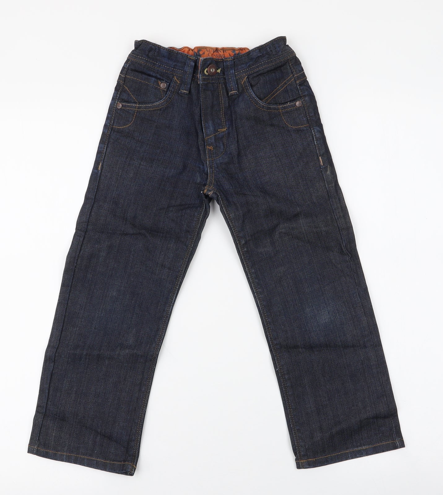 NEXT Boys Blue  100% Cotton Straight Jeans Size 6 Years  Regular Zip