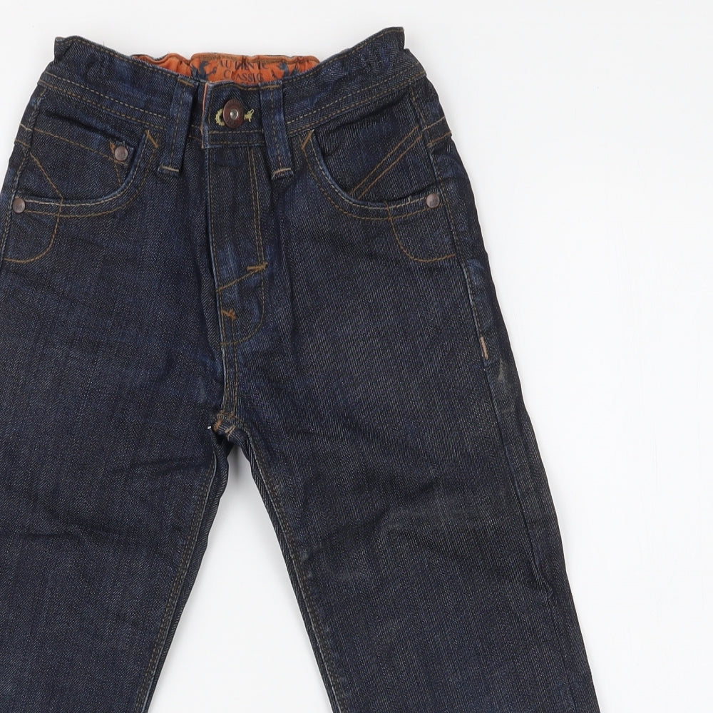 NEXT Boys Blue  100% Cotton Straight Jeans Size 6 Years  Regular Zip