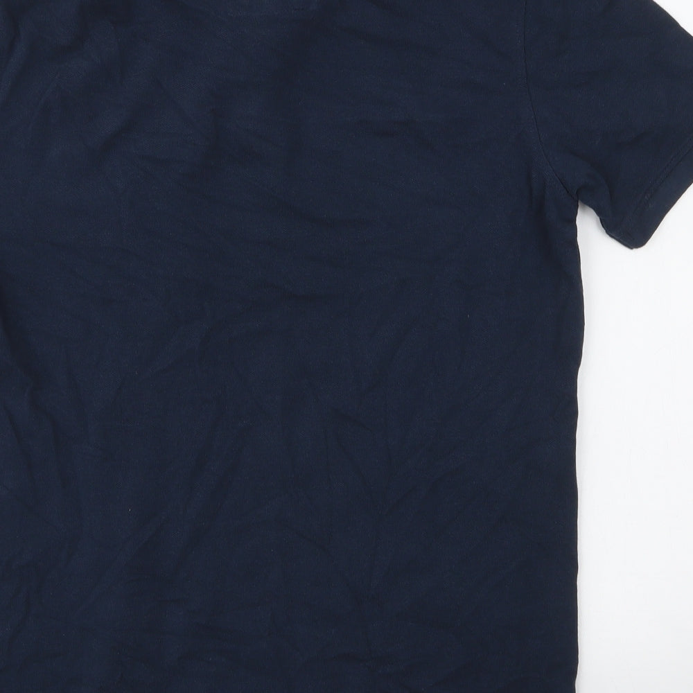 Crew Clothing Mens Blue  Cotton  Button-Up Size M Collared Button