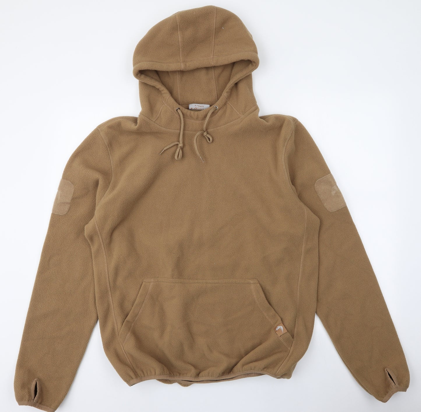 Viper Mens Brown  Polyester Pullover Hoodie Size XL   - Thumb holes