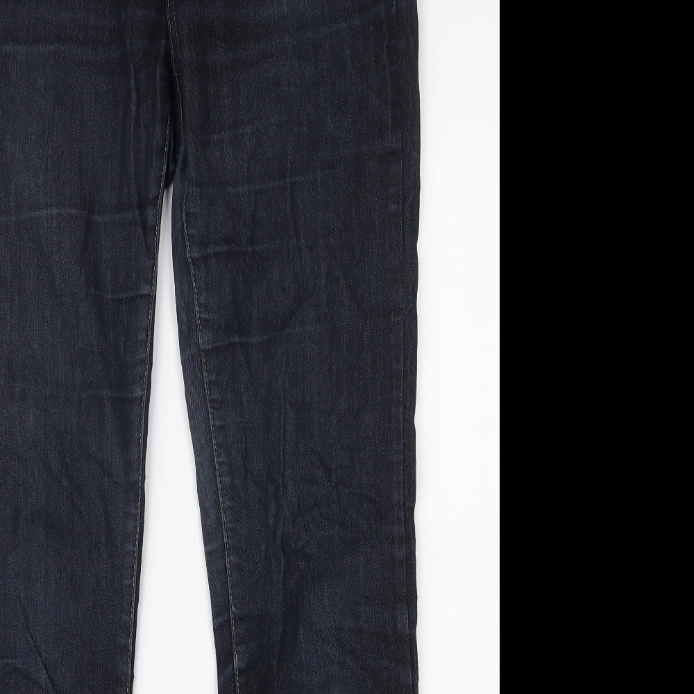 Dunnes Stores Womens Blue  Cotton Straight Jeans Size 12 L31 in Regular Zip