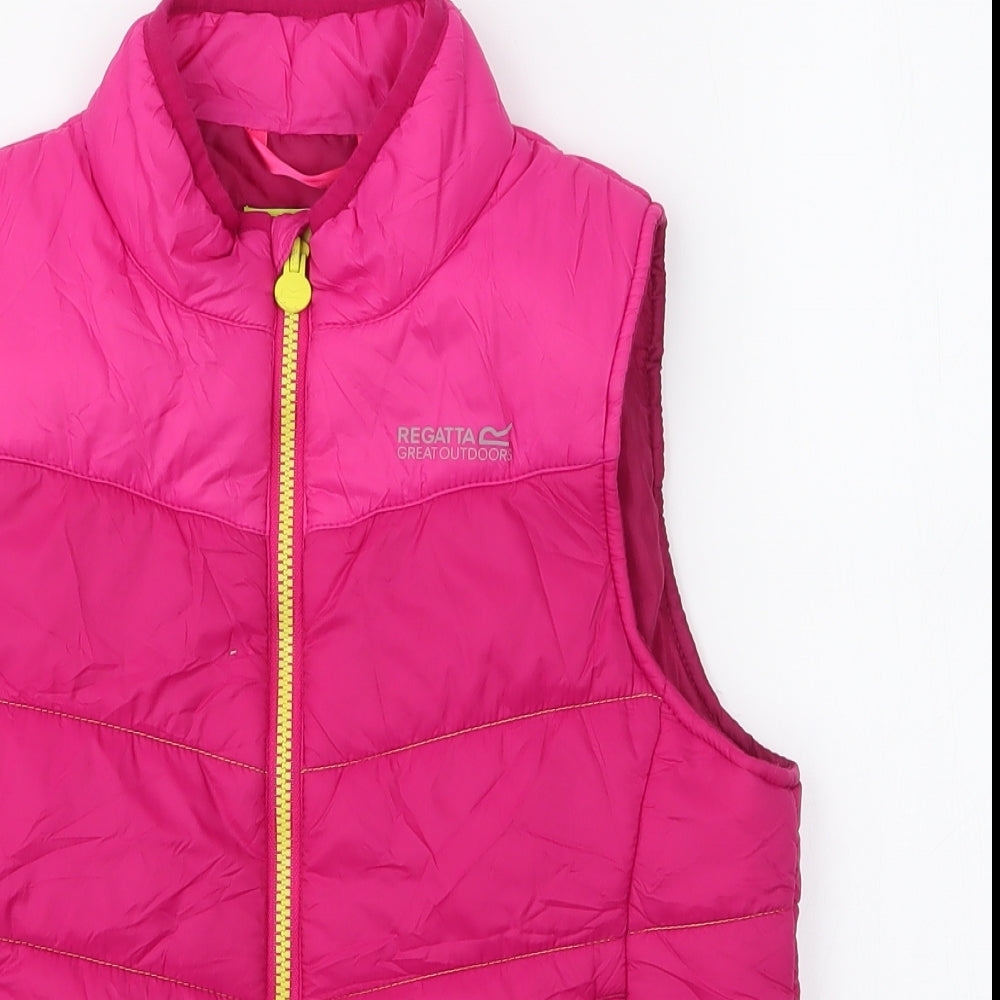 Regatta Girls Pink   Gilet Jacket Size 9-10 Years  Zip
