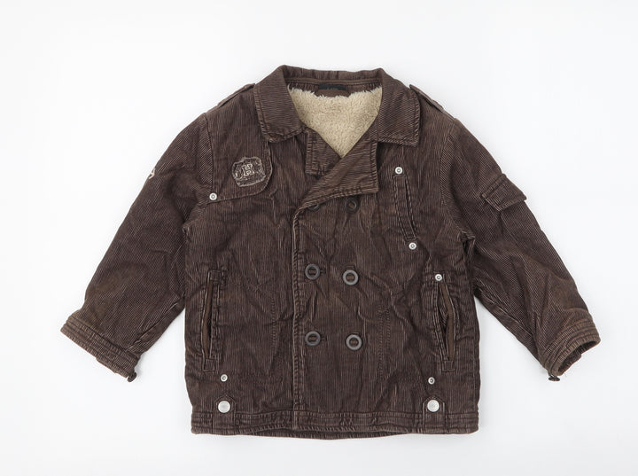 NEXT Boys Brown Jacket Size 3-4 Years Button
