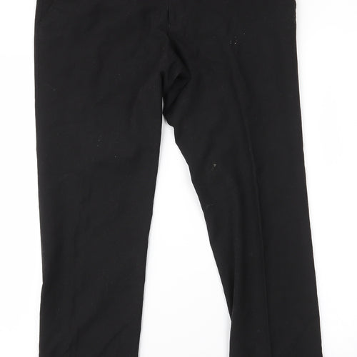 NEXT Mens Black  Polyester Dress Pants Trousers Size 32 L29 in Regular Zip