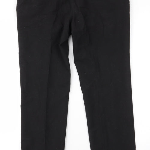 NEXT Mens Black  Polyester Dress Pants Trousers Size 32 L29 in Regular Zip