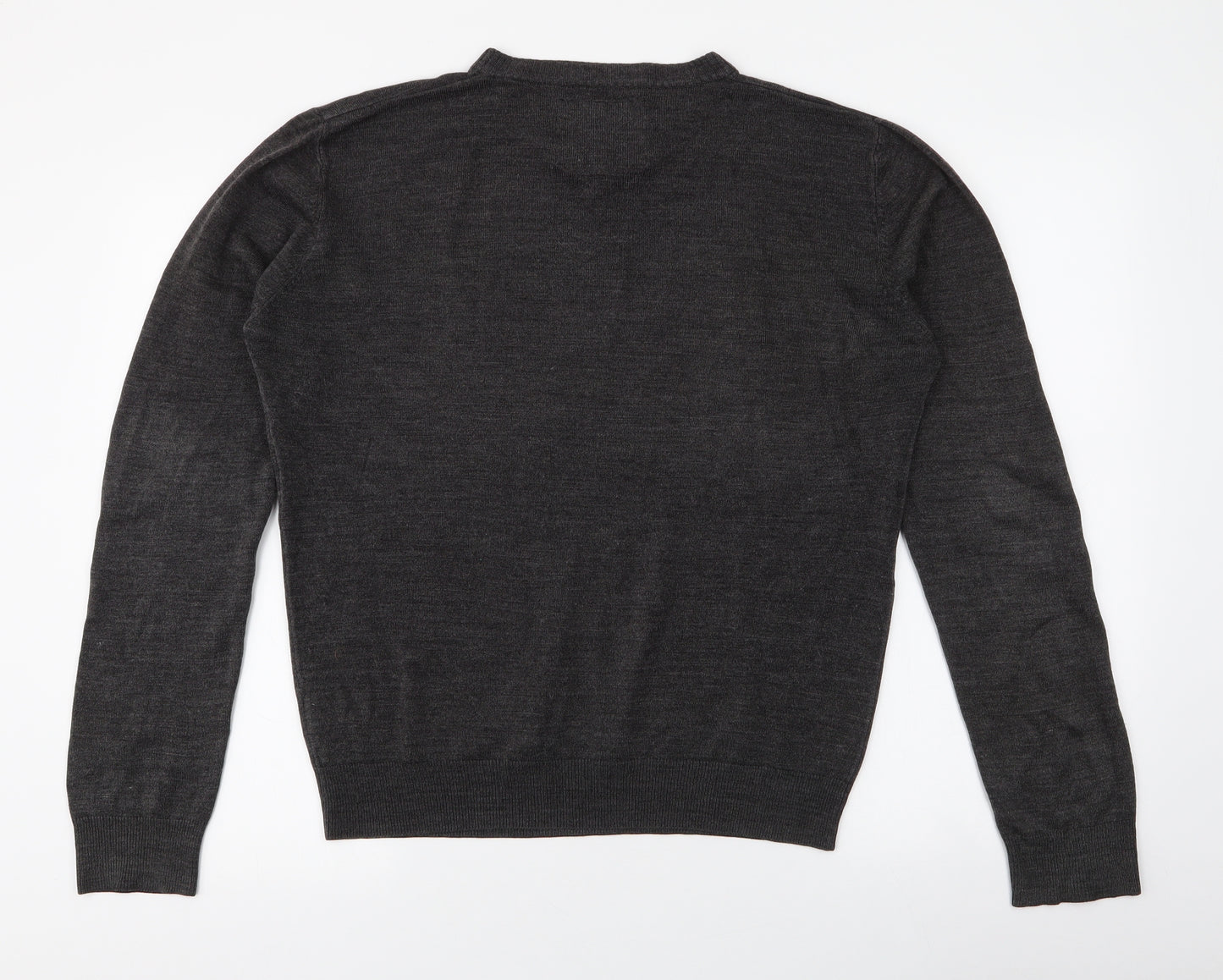 Celtic Football Club Mens Grey Round Neck  Acrylic Pullover Jumper Size L