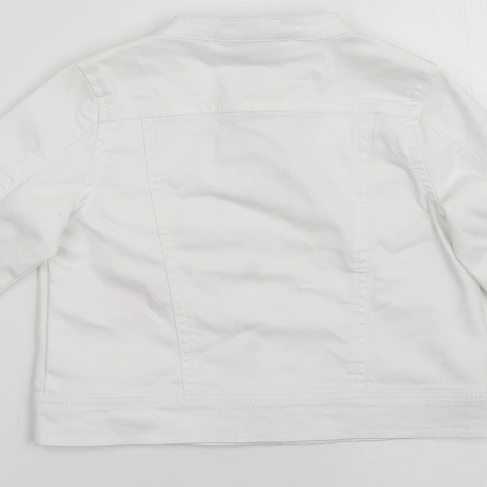 name it Girls White   Jacket  Size 3-4 Years  Snap