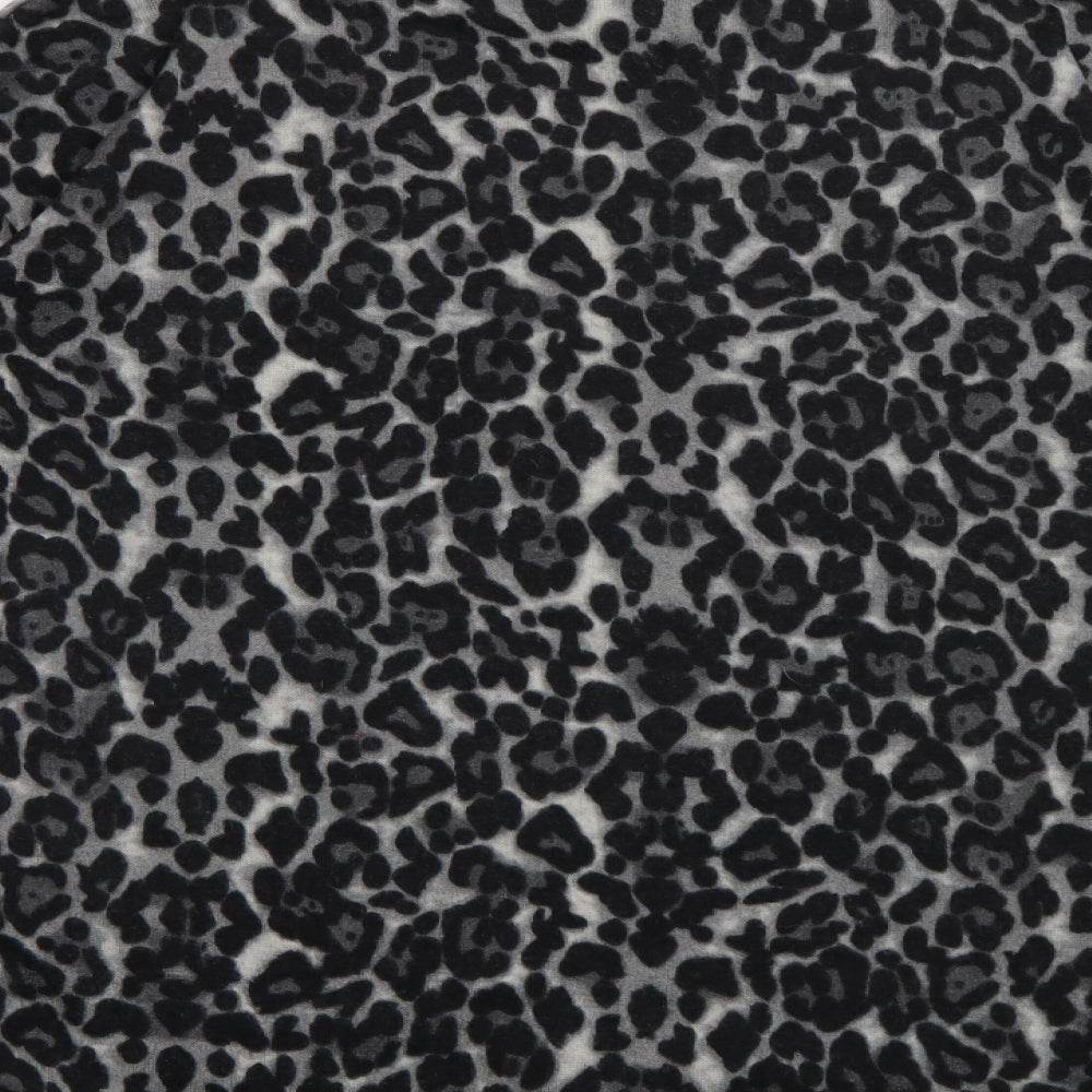 Soyaconcept Womens Grey Round Neck Animal Print Viscose Pullover Jumper Size S