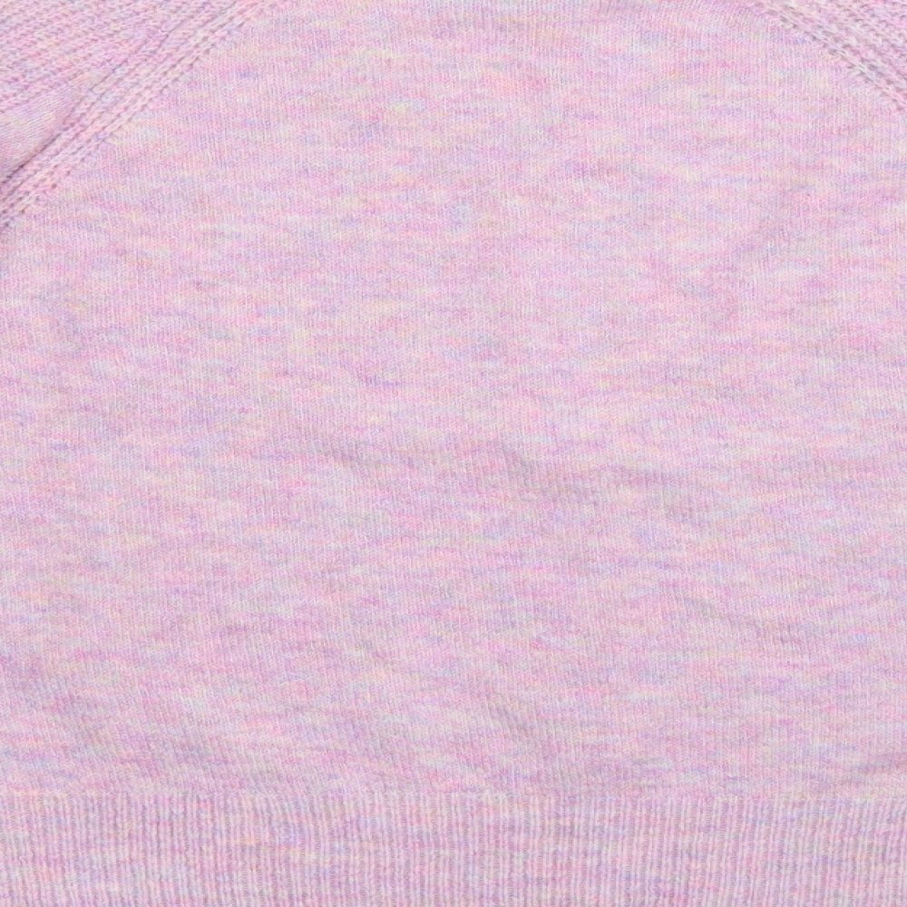 Marks and Spencer Womens Pink Crew Neck  Acrylic Pullover Jumper Size M