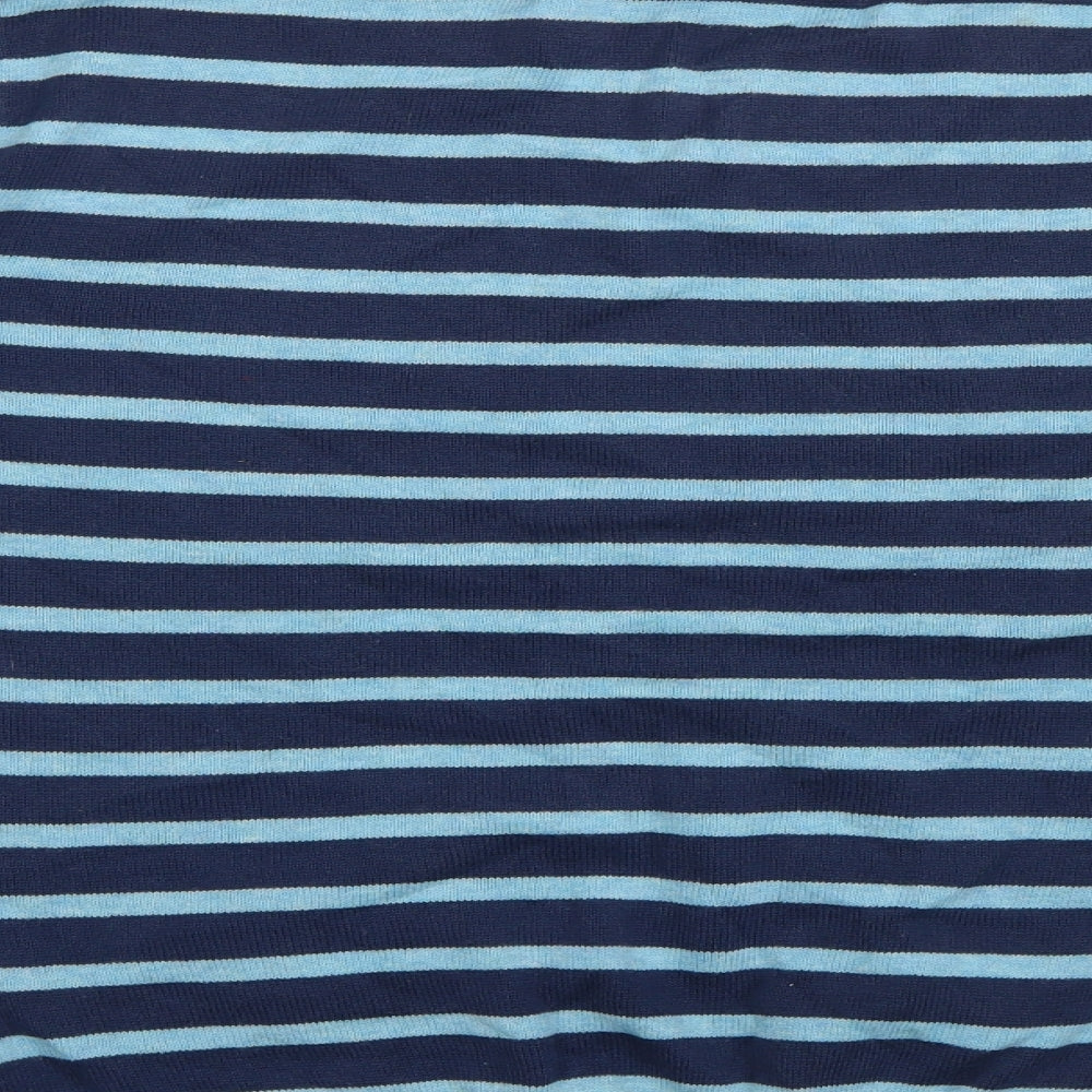 Marks and Spencer Womens Blue Striped Cotton Pullover Sweatshirt Size 12