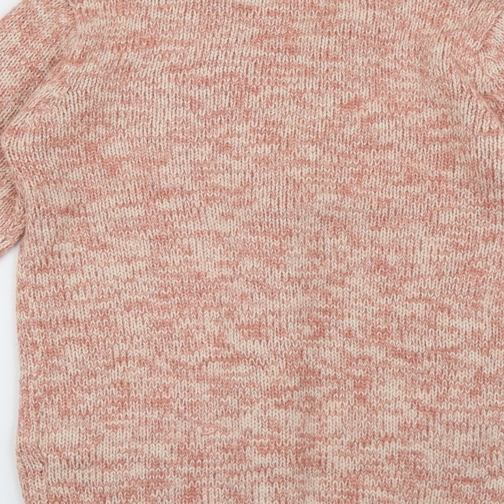 NEXT Girls Pink V-Neck  Acrylic Cardigan Jumper Size 13 Years  Button