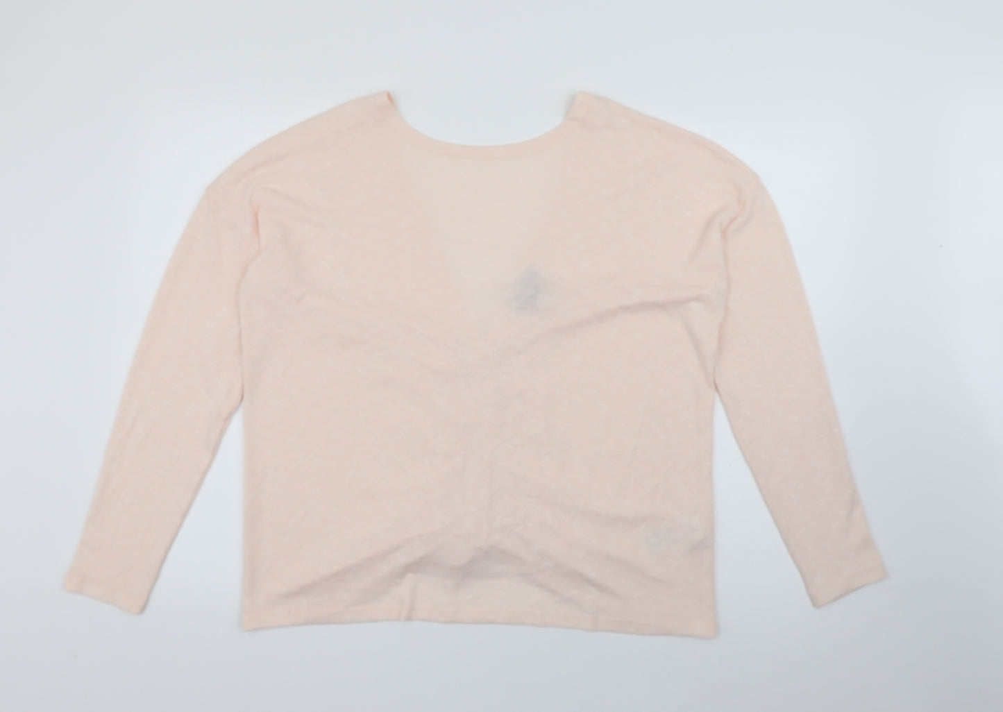 New Look Womens Pink Scoop Neck  Polyester Pullover Jumper Size M
