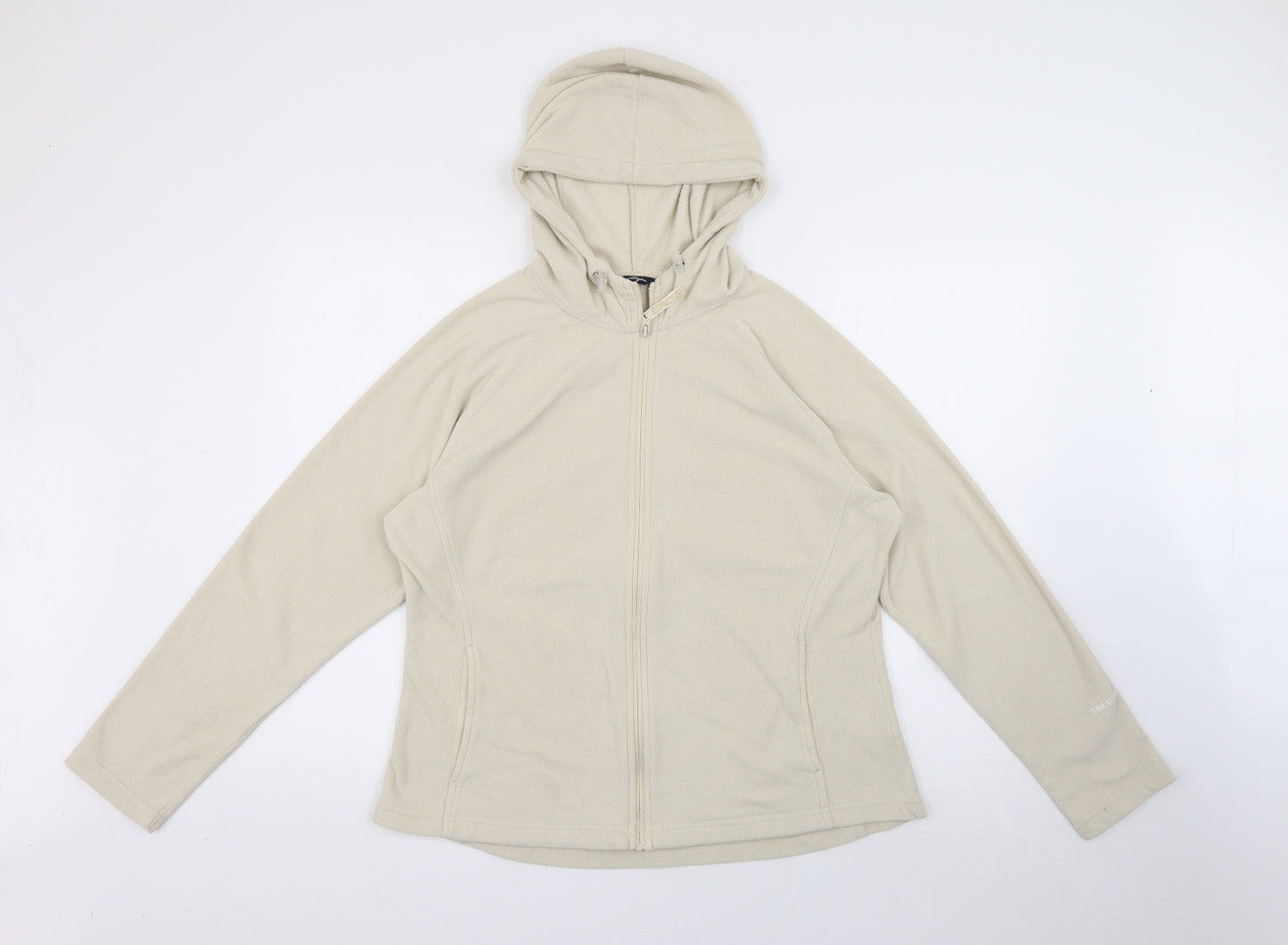 Peter Storm Womens Ivory  Polyester Full Zip Hoodie Size 16  Zip