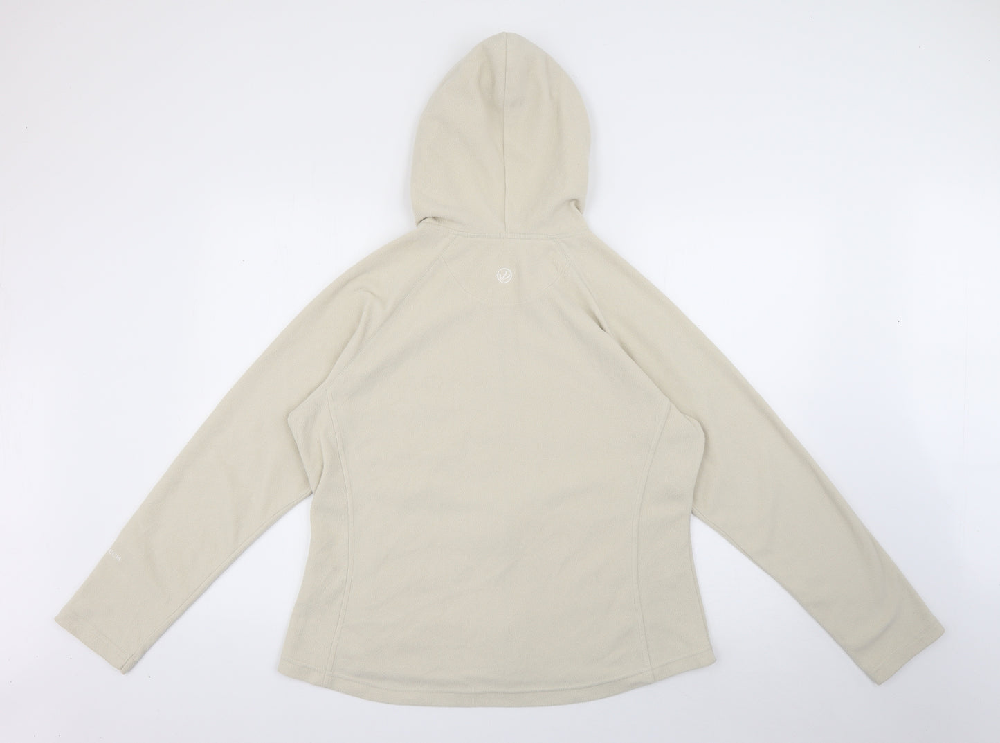 Peter Storm Womens Ivory  Polyester Full Zip Hoodie Size 16  Zip
