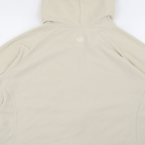 Peter Storm Womens Ivory  Polyester Full Zip Hoodie Size 16  Zip