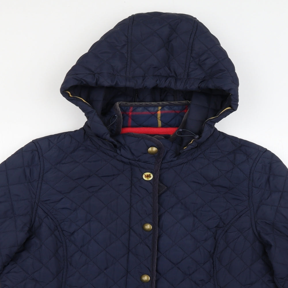 Joules Womens Blue   Rain Coat Coat Size 16  Zip - Fox