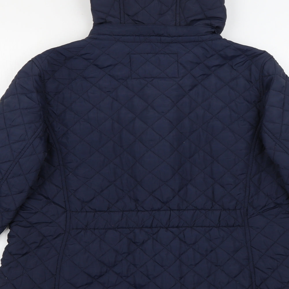 Joules Womens Blue   Rain Coat Coat Size 16  Zip - Fox