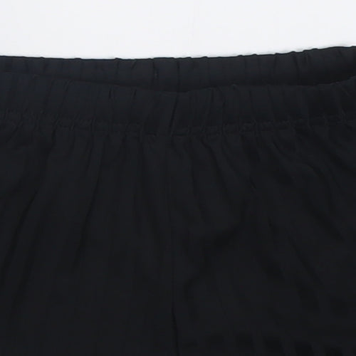 Matalan Boys Black Striped Polyester Sweat Shorts Size 6 Years  Regular Tie - School Wear
