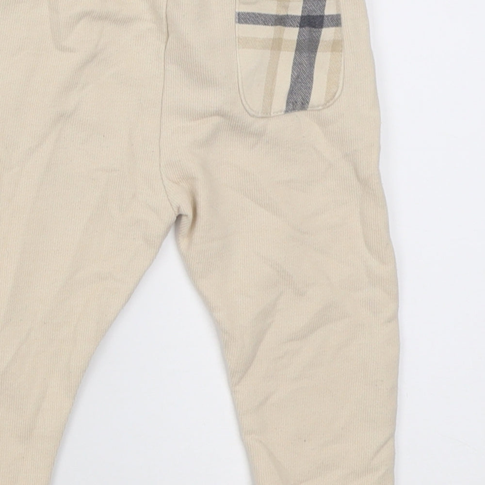 George Boys Beige  Polyester Jogger Trousers Size 12-18 Months  Tie