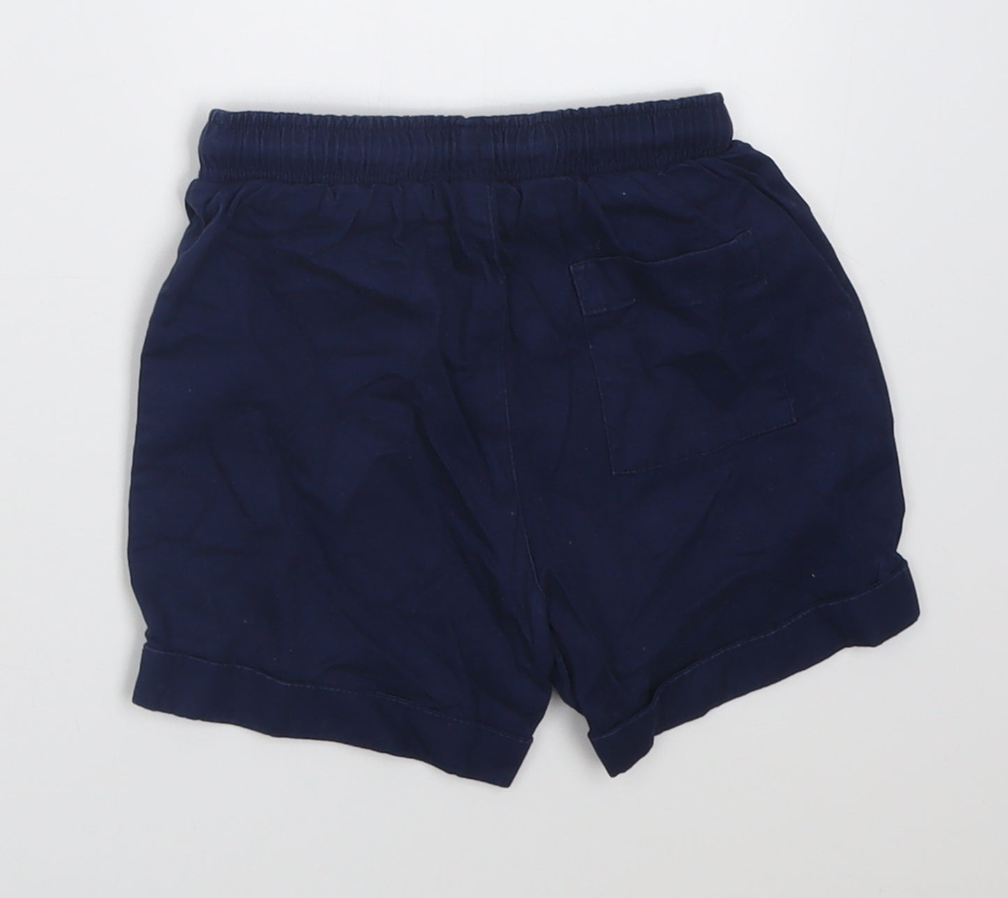 George Boys Blue  Cotton Bermuda Shorts Size 2-3 Years  Regular Tie