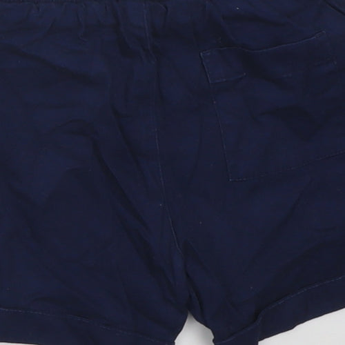George Boys Blue  Cotton Bermuda Shorts Size 2-3 Years  Regular Tie