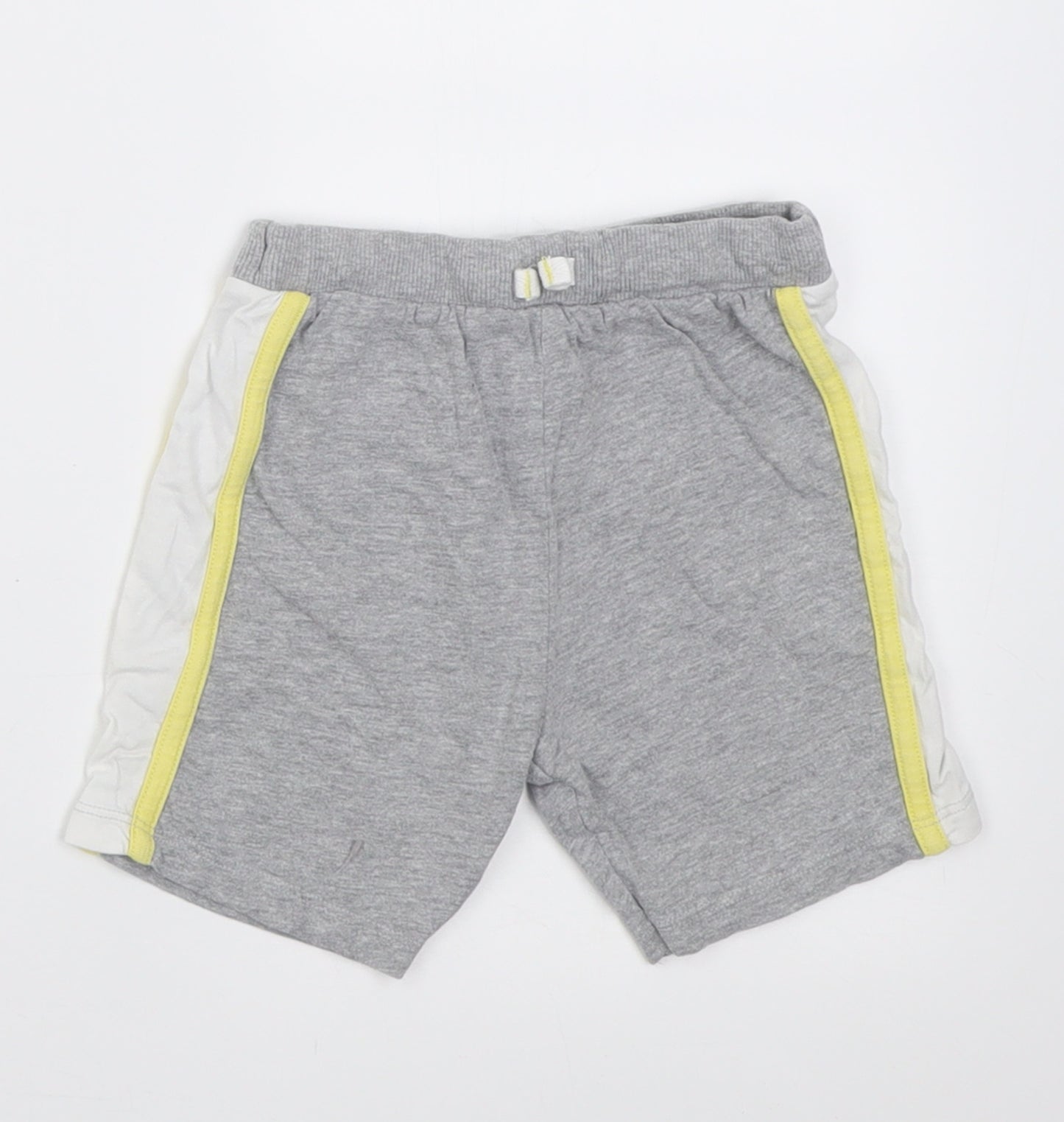 F&F Boys Grey Striped Cotton Cropped Trousers Size 12-18 Months  Tie
