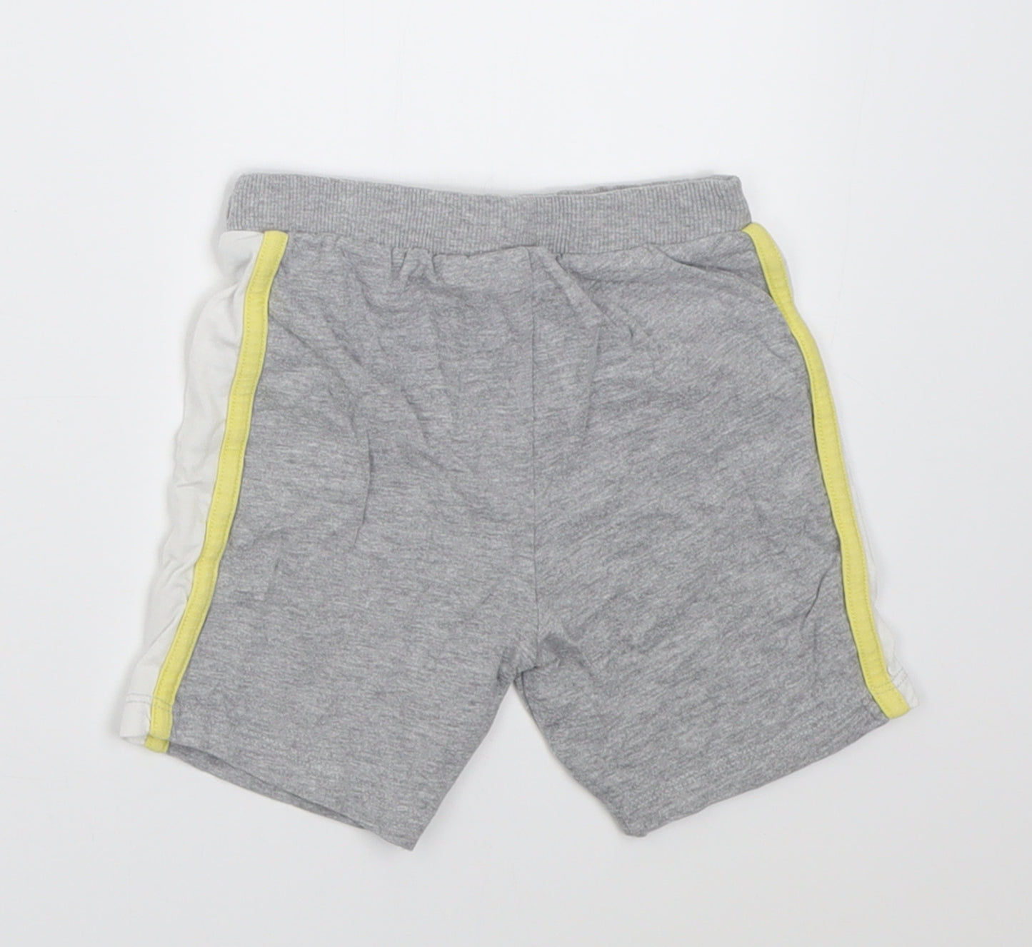 F&F Boys Grey Striped Cotton Cropped Trousers Size 12-18 Months  Tie