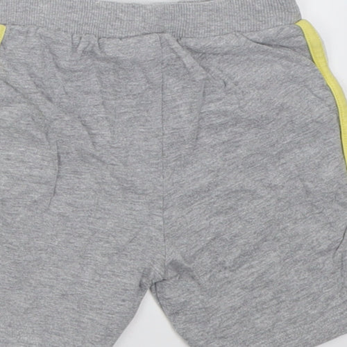 F&F Boys Grey Striped Cotton Cropped Trousers Size 12-18 Months  Tie