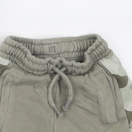 George Boys Green Camouflage Cotton Cropped Trousers Size 12-18 Months  Tie - Epic