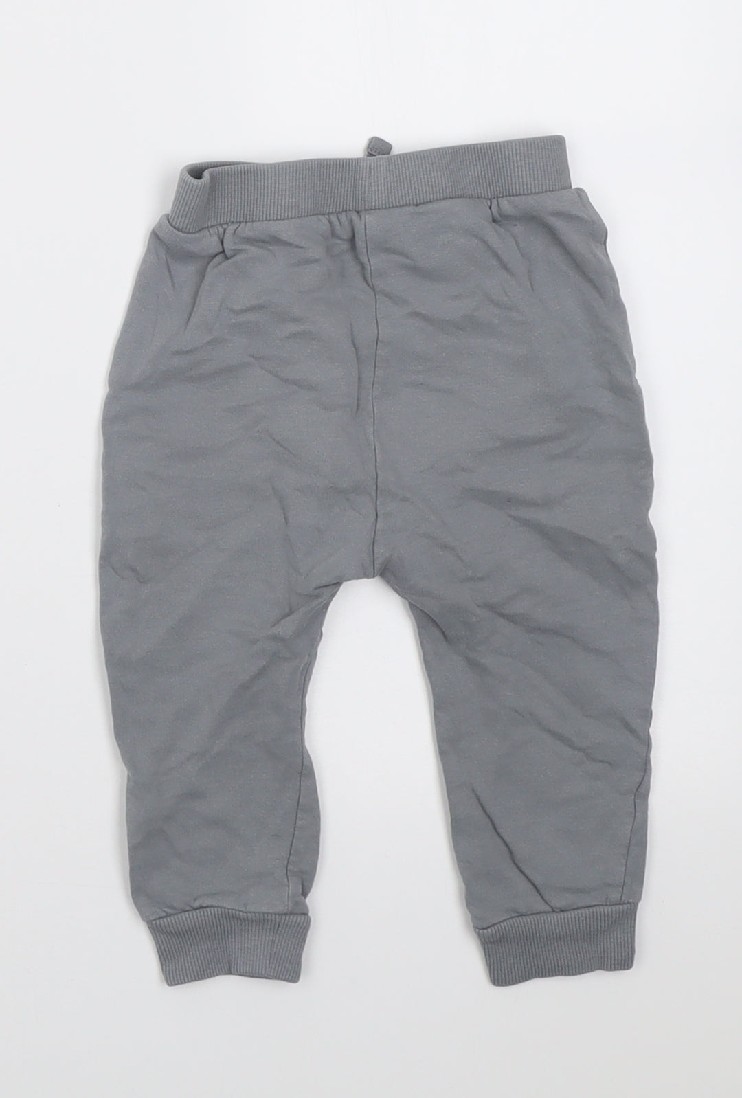 George Boys Grey  Cotton Jogger Trousers Size 12-18 Months  Tie