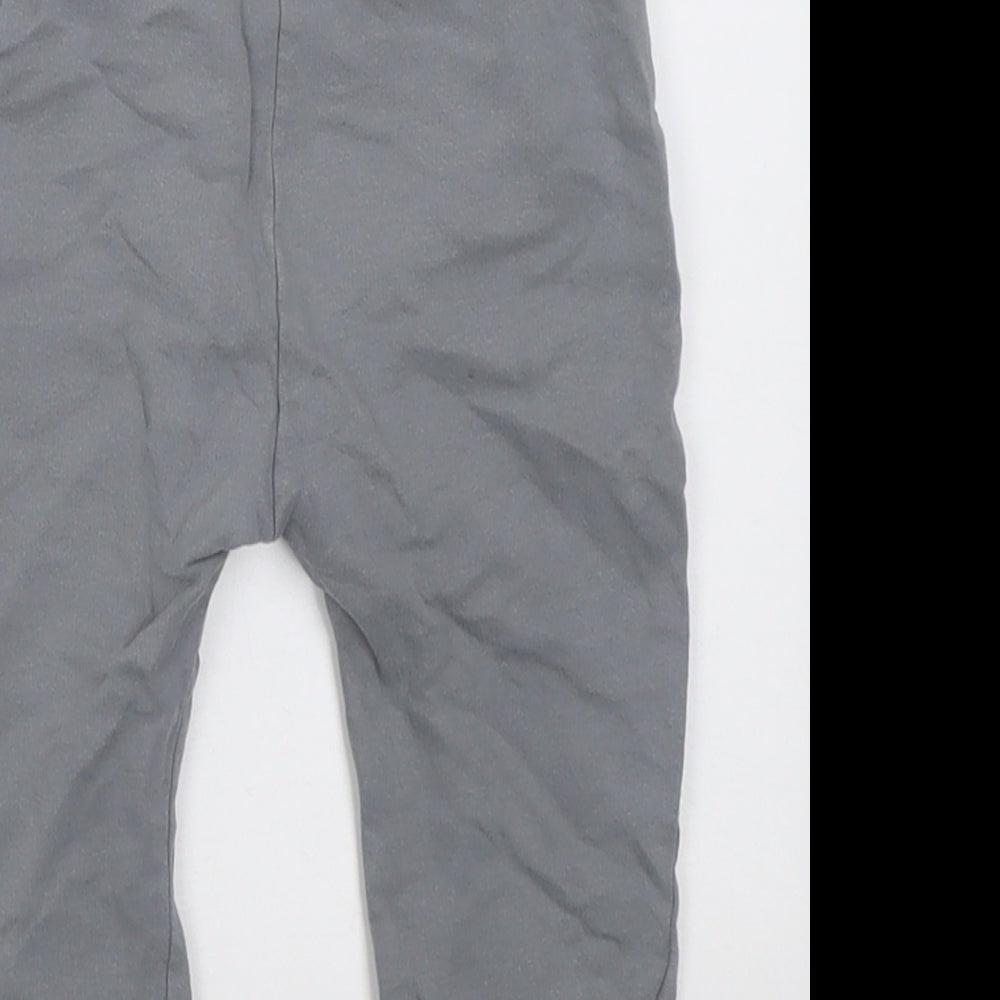 George Boys Grey  Cotton Jogger Trousers Size 12-18 Months  Tie