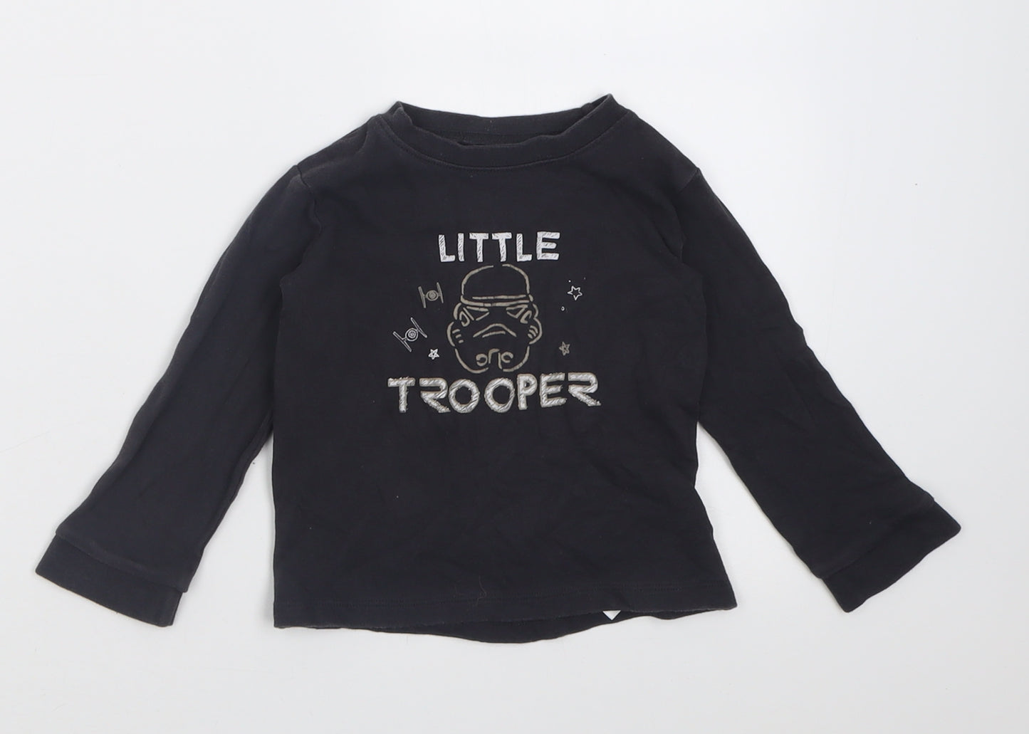 George Boys Grey  Cotton Basic Casual Size 12-18 Months Crew Neck Pullover - little trooper