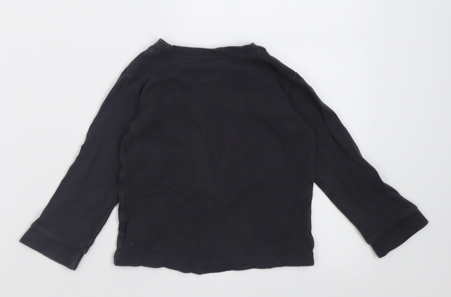 George Boys Grey  Cotton Basic Casual Size 12-18 Months Crew Neck Pullover - little trooper