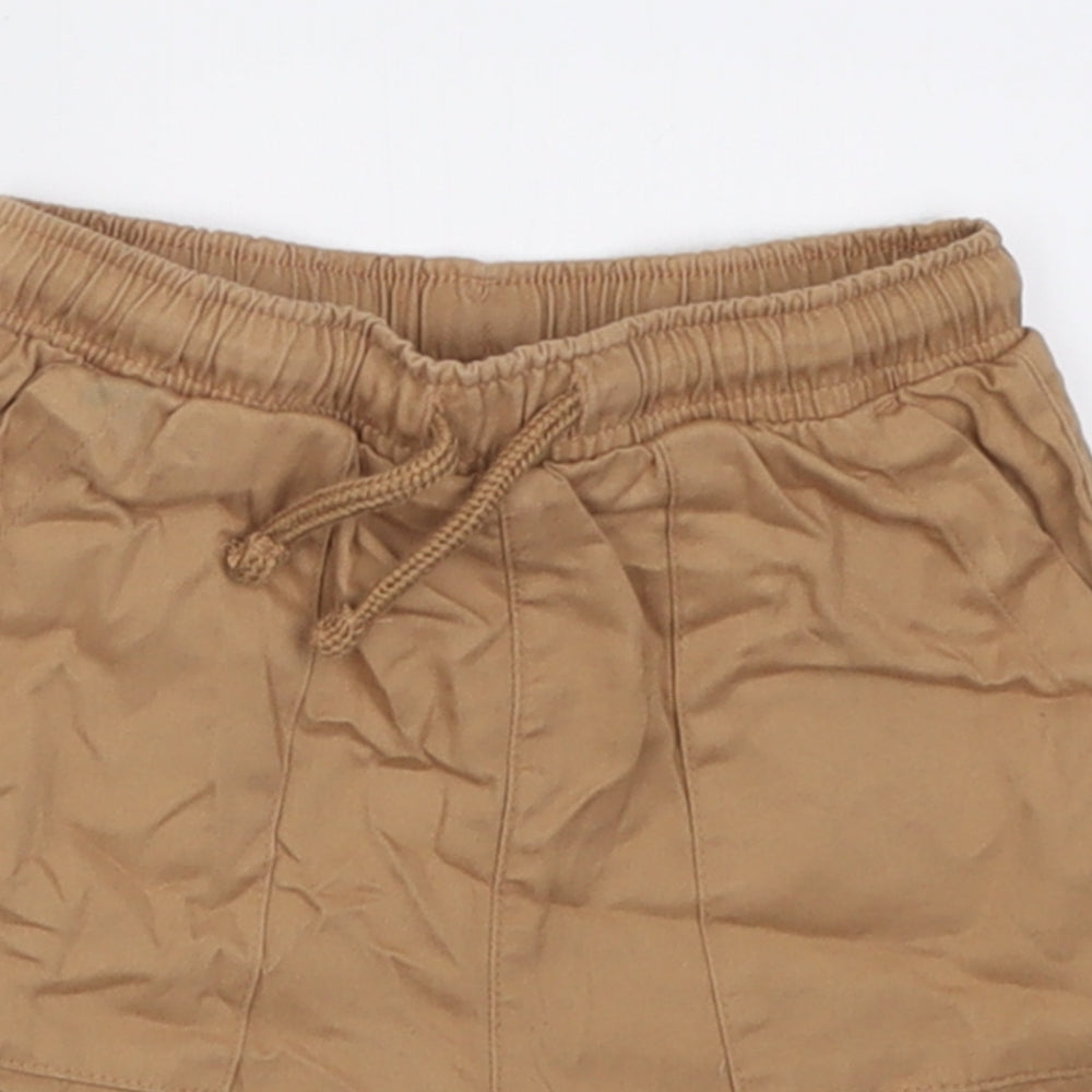 George Boys Brown  Cotton Chino Shorts Size 2 Years  Regular Tie