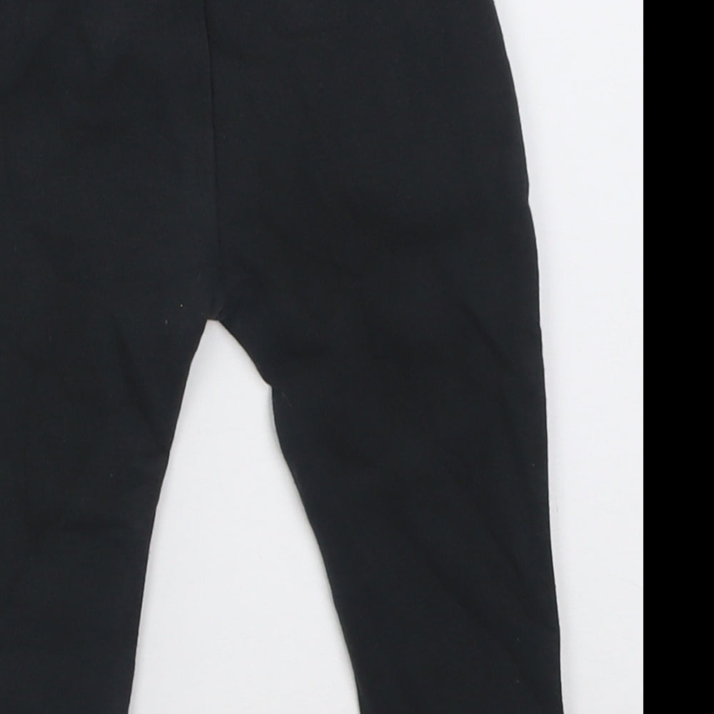 George Boys Black  Cotton Jogger Trousers Size 12-18 Months  Tie