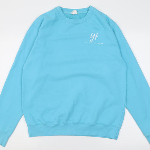 Awdis Womens Blue  Cotton Pullover Sweatshirt Size M  Pullover - whitehead presbyterian