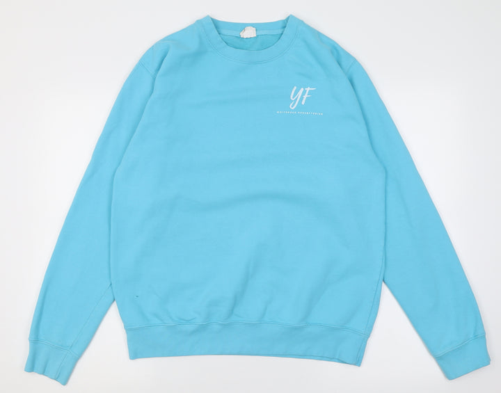 Awdis Womens Blue Cotton Pullover Sweatshirt Size M Pullover - whitehead presbyterian