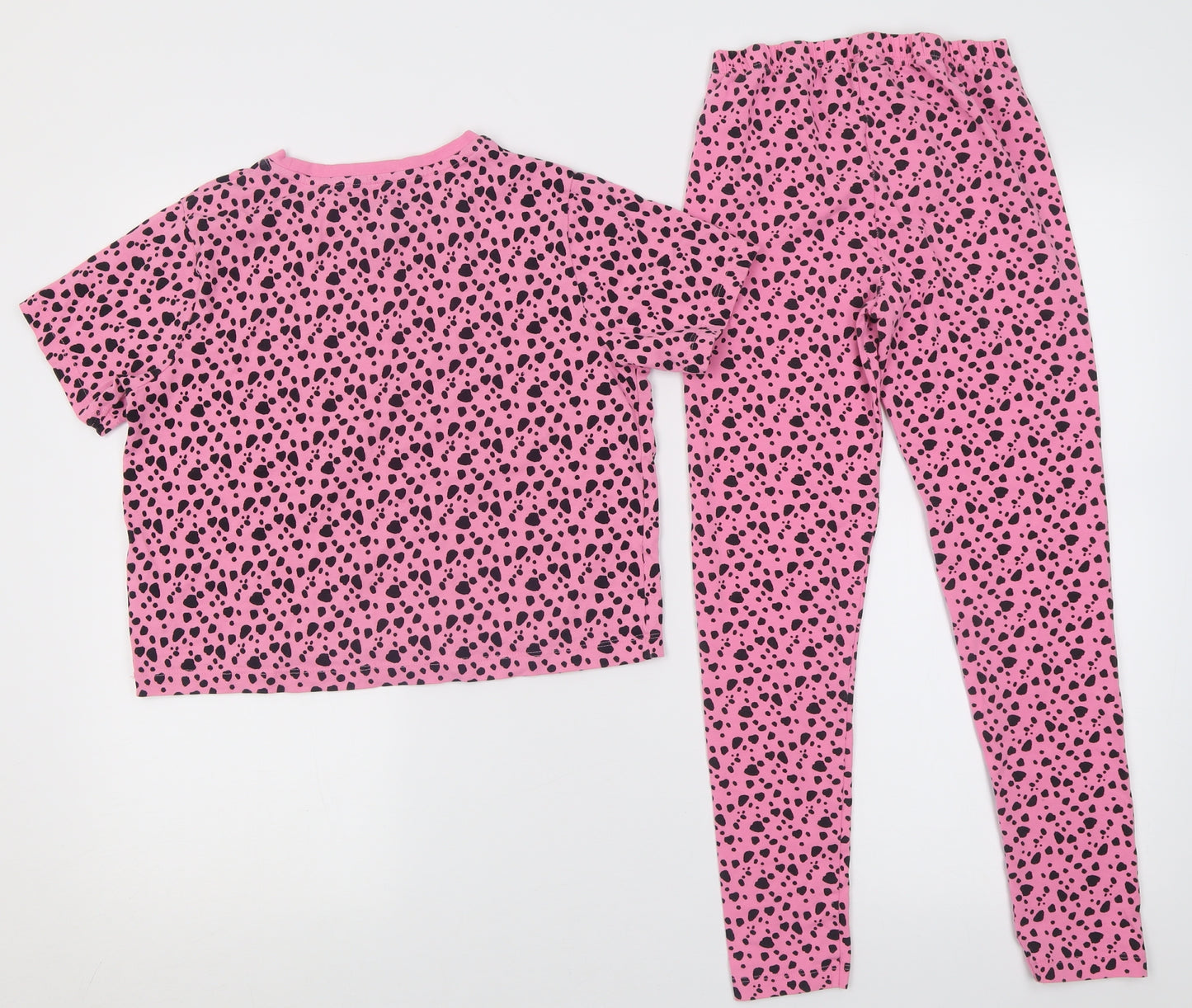 TU Girls Pink Animal Print Cotton Cami Pyjama Set Size 9-10 Years  Pullover